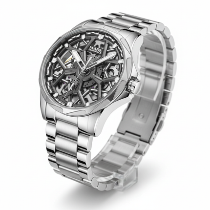 Mark Fairwhale FW-6800 AURENX - Men’s Semi-Skeleton Automatic Stainless Steel Watch