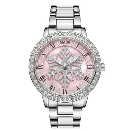 MARK FAIRWHALE Lady FW-3890 Snowflake Ladies Quartz Watch - Diamond Bezel