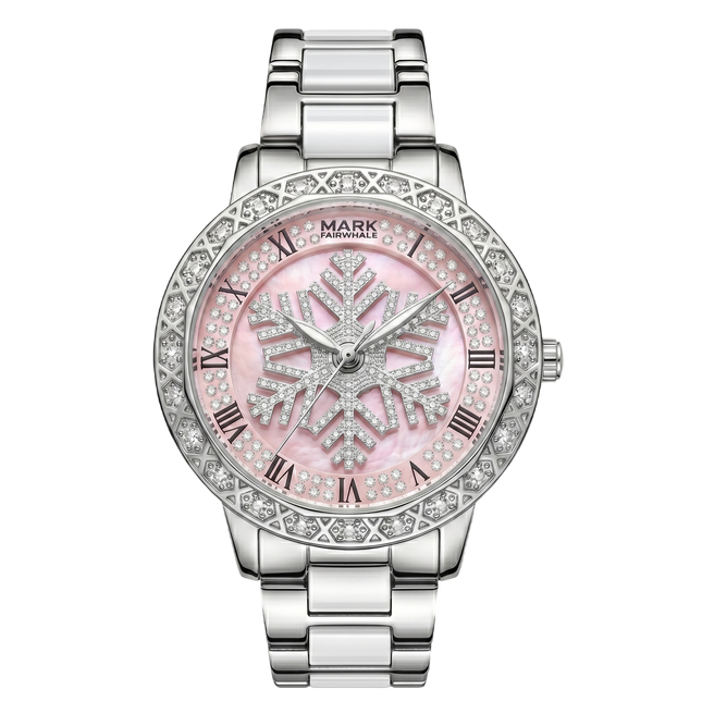 MARK FAIRWHALE Lady FW-3890 Snowflake Ladies Quartz Watch - Diamond Bezel