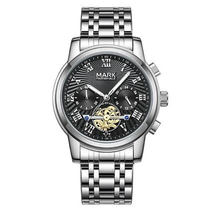 Mark Fairwhale  FW-5036 NEXORA– Men’s Multi-Function Quartz Watch with Roman Dial & Stainless Steel Bracelet