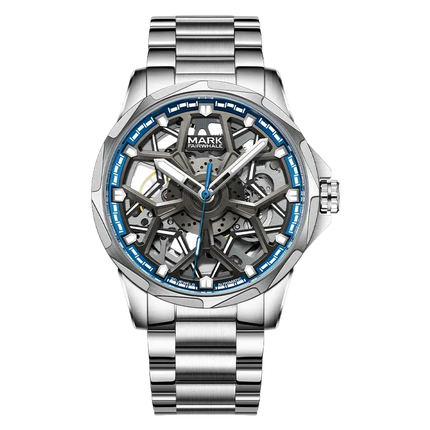 Mark Fairwhale FW-6800 AURENX - Men’s Semi-Skeleton Automatic Stainless Steel Watch