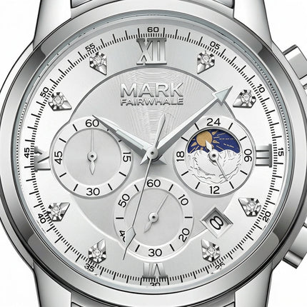 Mark Fairwhale 5180 TRINOMA – Men’s Stainless Steel Business Quartz Watch