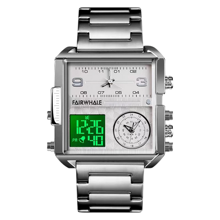 Mark Fairwhale FW-4270 RECTVOR - Men’s Rectangular Chronograph Quartz Watch - Chronograph Quartz Watch