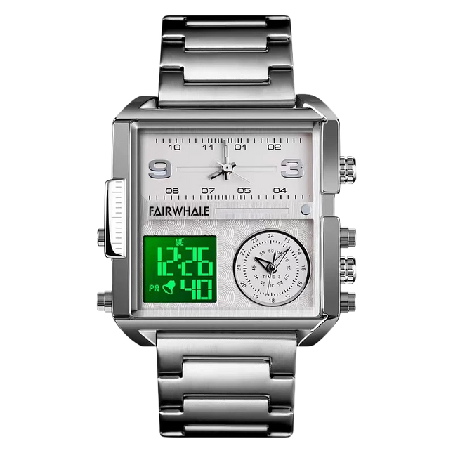 Mark Fairwhale FW-4270 RECTVOR - Men’s Rectangular Chronograph Quartz Watch - Chronograph Quartz Watch