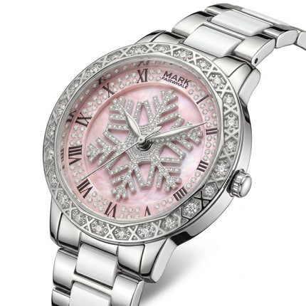 MARK FAIRWHALE Lady FW-3890 Snowflake Ladies Quartz Watch - Diamond Bezel