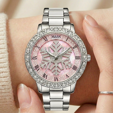 MARK FAIRWHALE Lady FW-3890 Snowflake Ladies Quartz Watch - Diamond Bezel