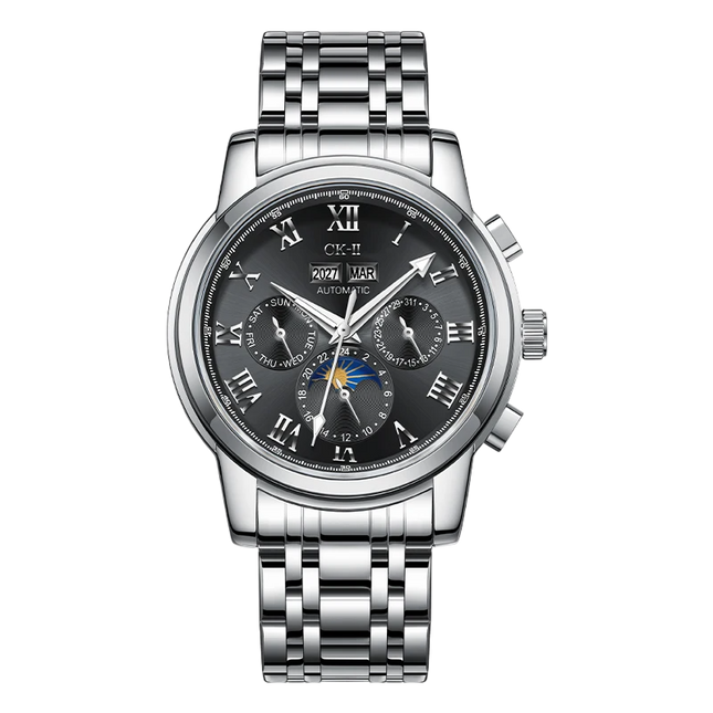 Mark Fairwhale FW-6018 LUNEVAR - Men’s Automatic Moon Phase Elegance Watch