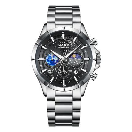 Mark Fairwhale FW-5870 ASTRIX – Men's Starry Sky Chronograph Watch - Celestial Design