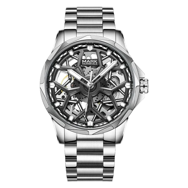 Mark Fairwhale FW-6800 AURENX - Men’s Semi-Skeleton Automatic Stainless Steel Watch