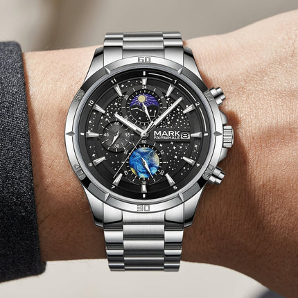 Mark Fairwhale FW-5022 VELTRONIX - Men’s Luxury Chronograph Watch with Stainless Steel Strap
