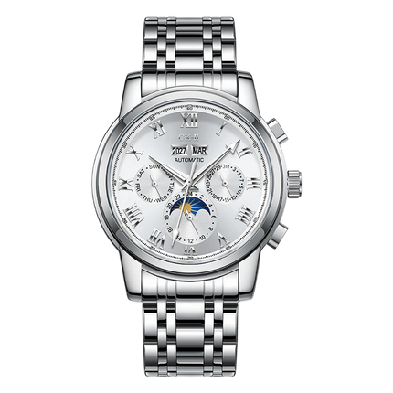 Mark Fairwhale FW-6018 LUNEVAR - Men’s Automatic Moon Phase Elegance Watch