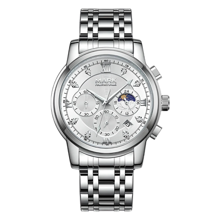 Mark Fairwhale 5180 TRINOMA – Men’s Stainless Steel Business Quartz Watch