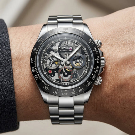 Mark Fairwhale FW-6970 STEELVOR - Men’s Stainless Steel Skeleton Automatic Watch