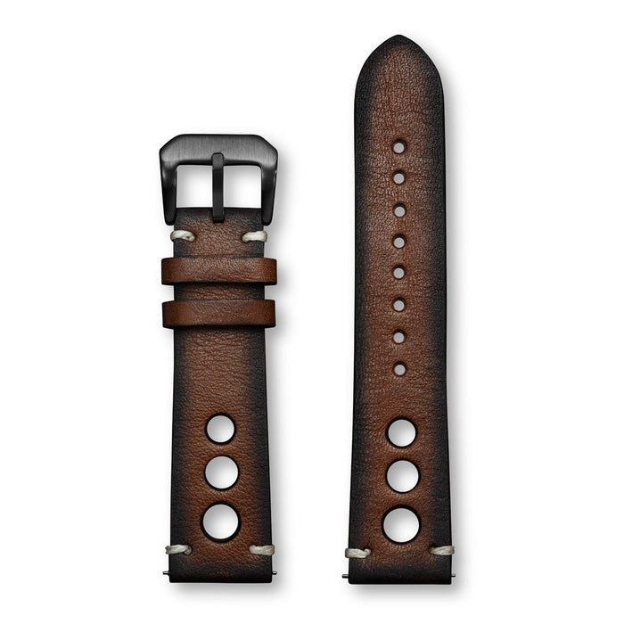 Aeromeister Amsterdam S40 Tan oiled Nagano brown leather strap with three holes