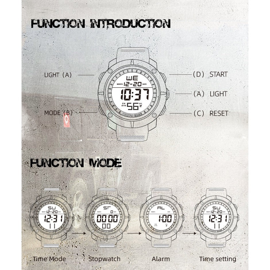 NORTH EDGE Tactical Tank Watch Black