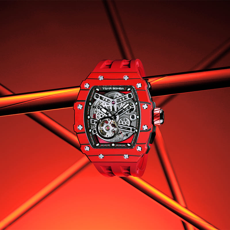 TSAR BOMBA Elemental-Carbon Fiber Automatic Watch TB8208CF
