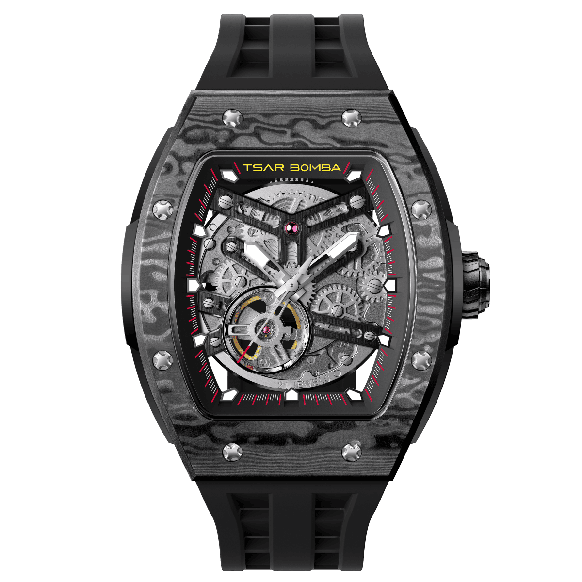TSAR BOMBA Elemental-Carbon Fiber Automatic Watch TB8228CF