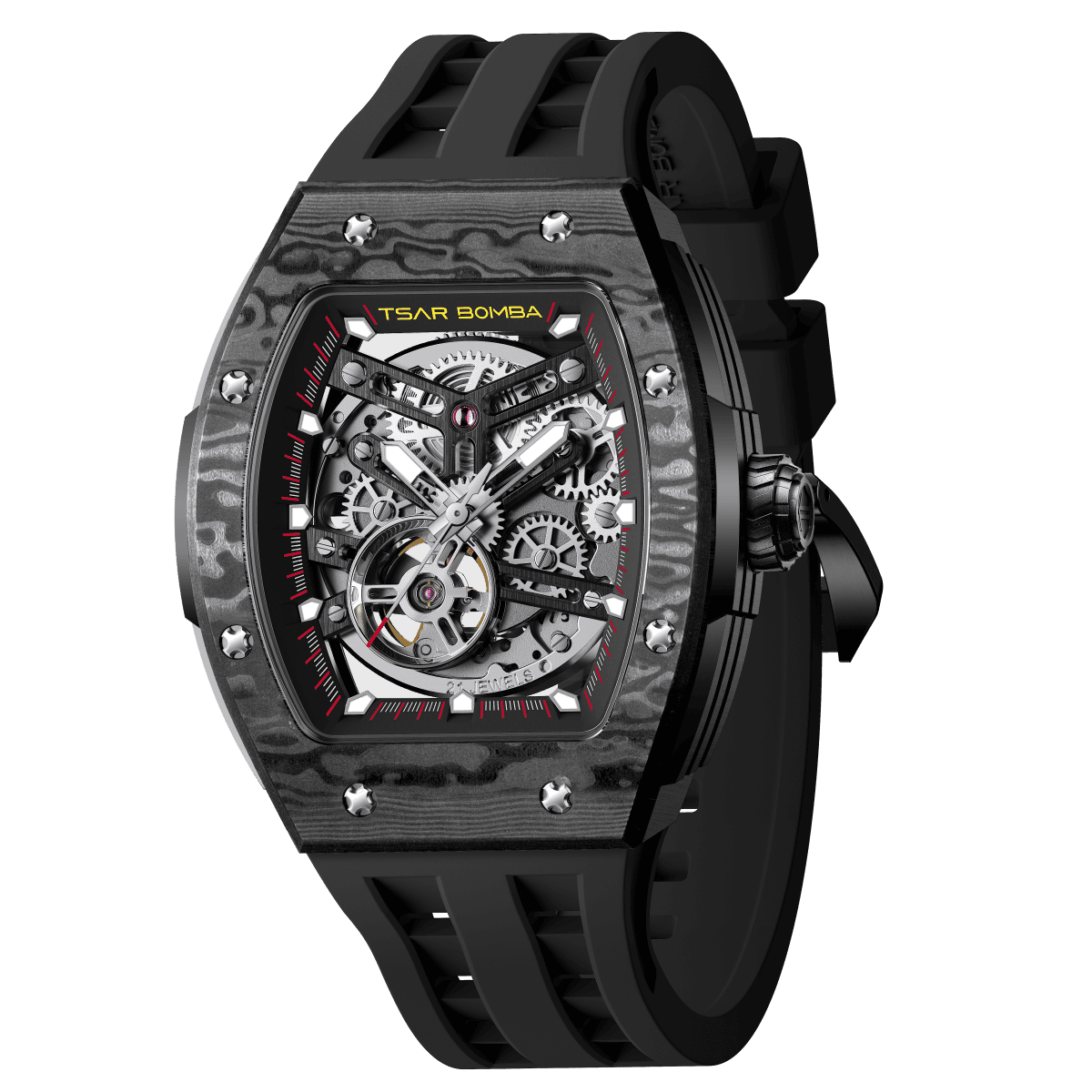 TSAR BOMBA Elemental-Carbon Fiber Automatic Watch TB8228CF