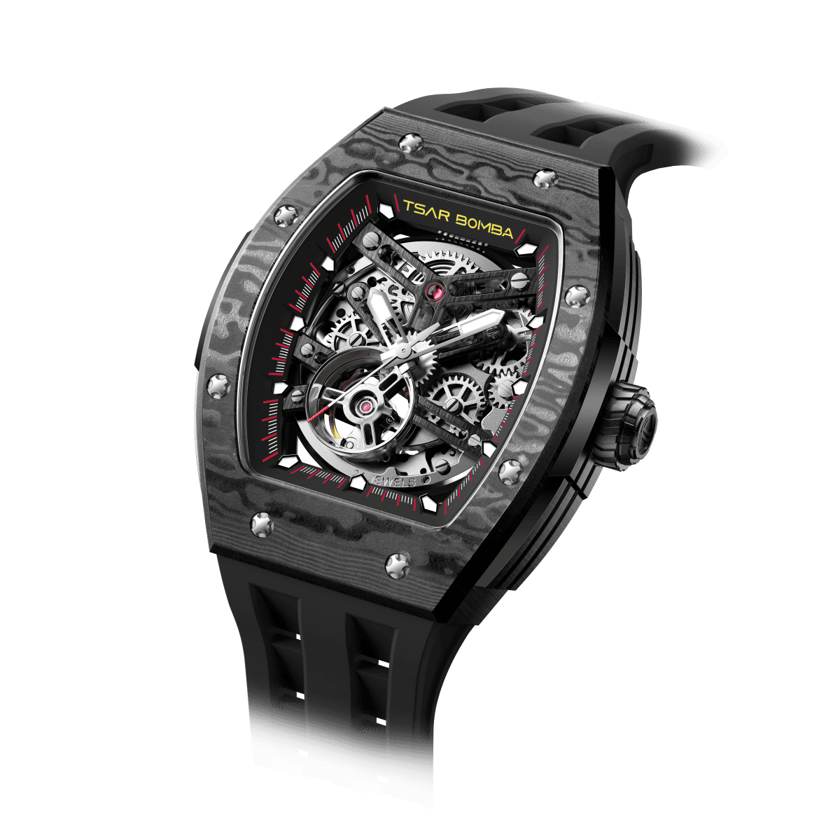 TSAR BOMBA Elemental-Carbon Fiber Automatic Watch TB8228CF