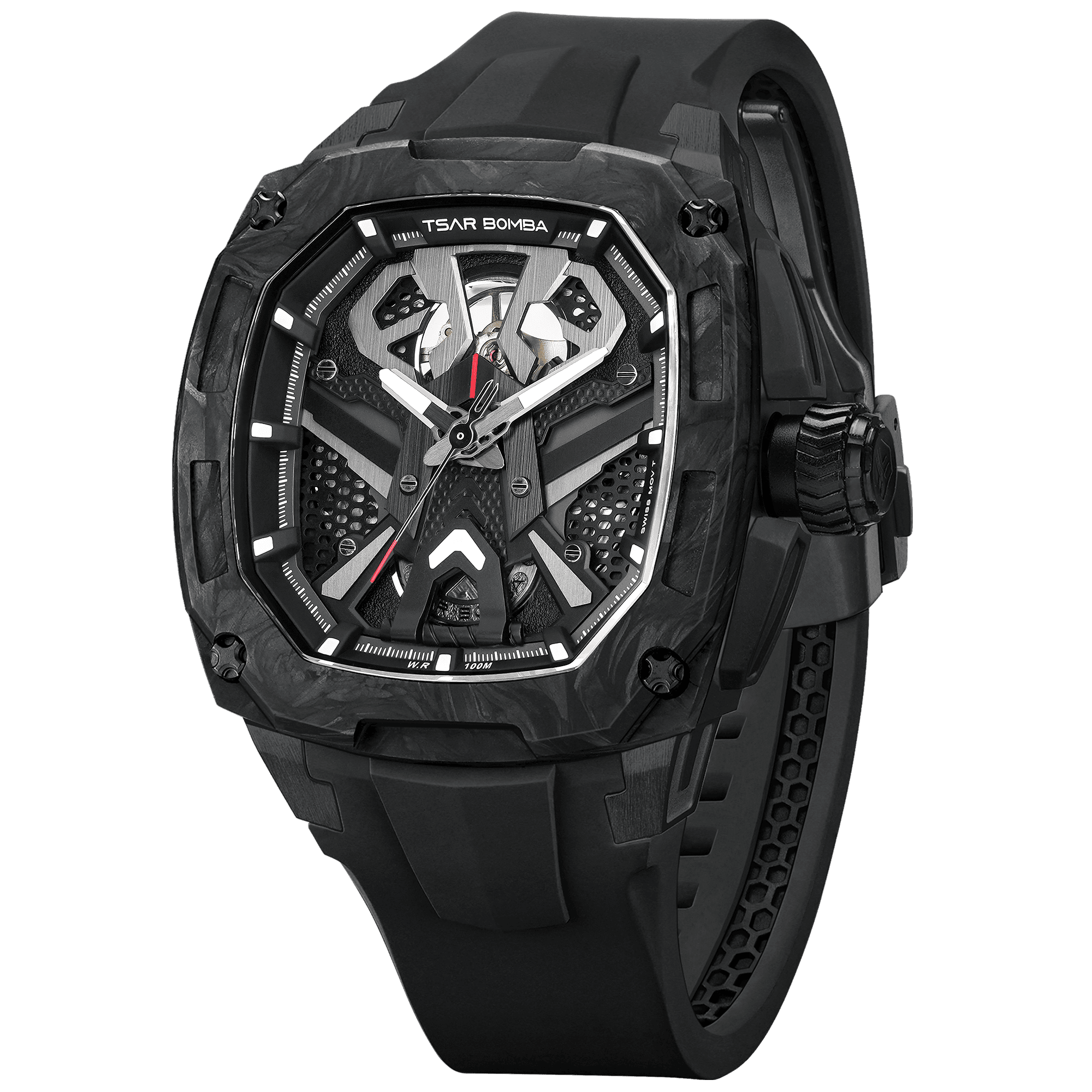 TSAR BOMBA Dark Matter 3 Carbon Fiber -Interchangeable Automatic Watch