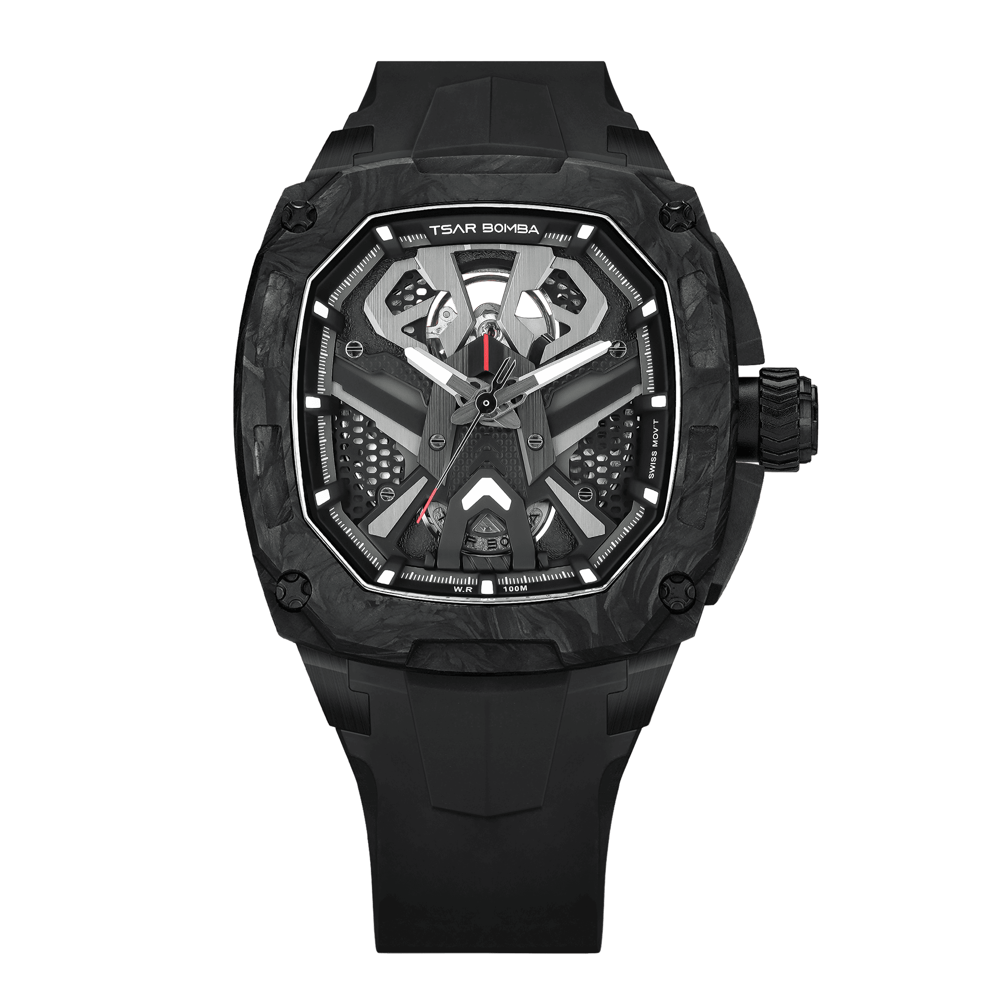 TSAR BOMBA Dark Matter 3 Carbon Fiber -Interchangeable Automatic Watch