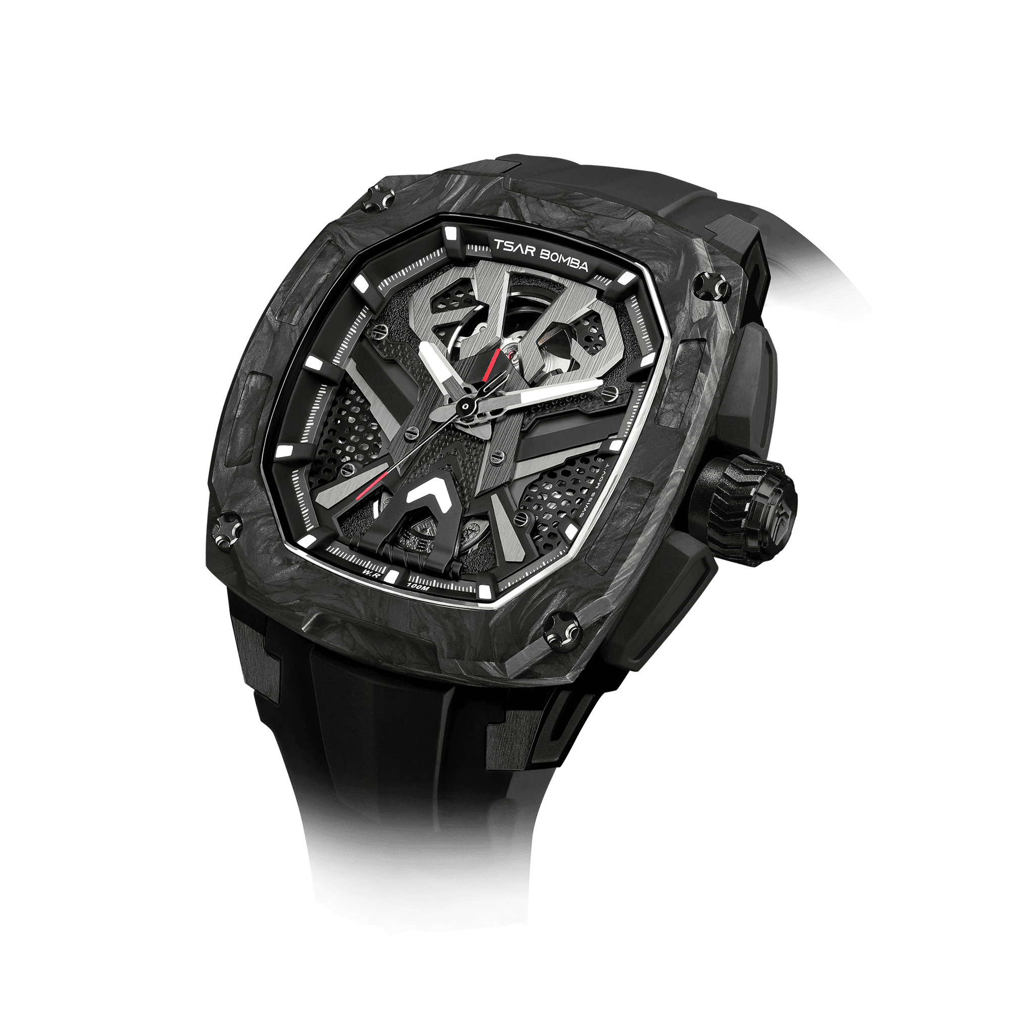 TSAR BOMBA Dark Matter 3 Carbon Fiber -Interchangeable Automatic Watch