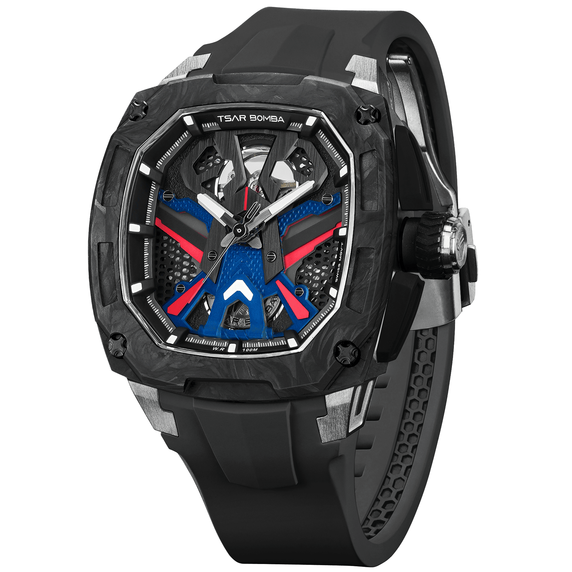 TSAR BOMBA Dark Matter 3 Carbon Fiber -Interchangeable Automatic Watch