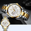 TEVISE Classic Automatic Partial Skeleton Two Tone/White Watch