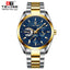 TEVISE Classic Automatic Partial Skeleton Two Tone/Blue Watch