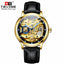 TEVISE Namura Skeleton Automatic Gold/Black Watch