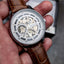 TEVISE Dream Automatic Leather Silver/Brown Watch