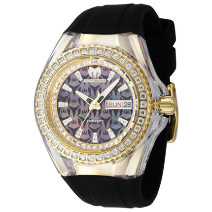 TechnoMarine Cruise Monogram Women's Watch Stainless Steel Case Silicone Strap Quartz