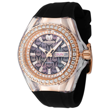 TechnoMarine Cruise Monogram Women's Watch Stainless Steel Case Silicone Strap Quartz