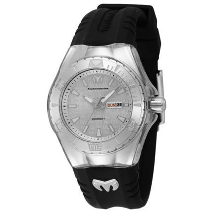 TechnoMarine Cruise Monogram Women's Watch Stainless Steel Case Silicone Strap Quartz Movement