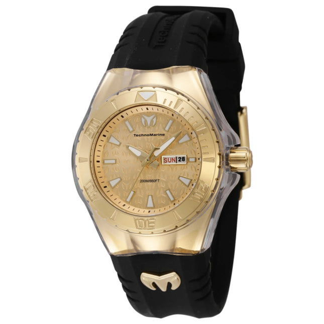 TechnoMarine Cruise Monogram Women's Watch Stainless Steel Case Silicone Strap Quartz Movement