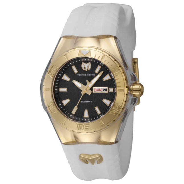 TechnoMarine Cruise Monogram Women's Watch with Stainless Steel Case and Silicone Strap