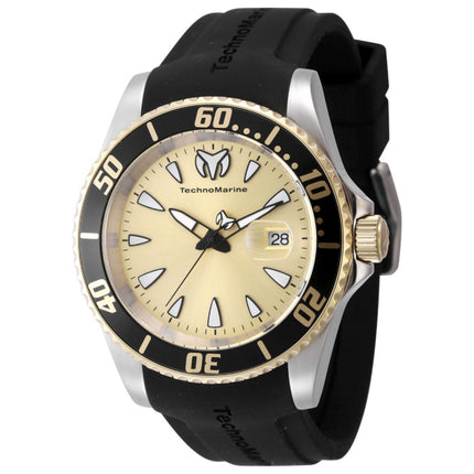 TechnoMarine Manta Men's Watch Stainless Steel Case Silicone Strap Quartz Movement