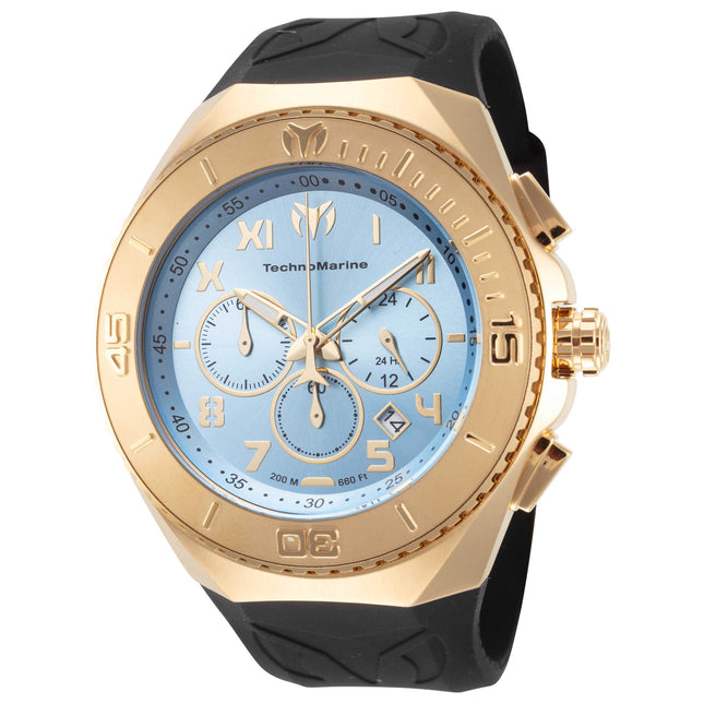 TechnoMarine Men's Cruise Watch Stainless Steel Case Silicone Strap Quartz Movement Dive Capable