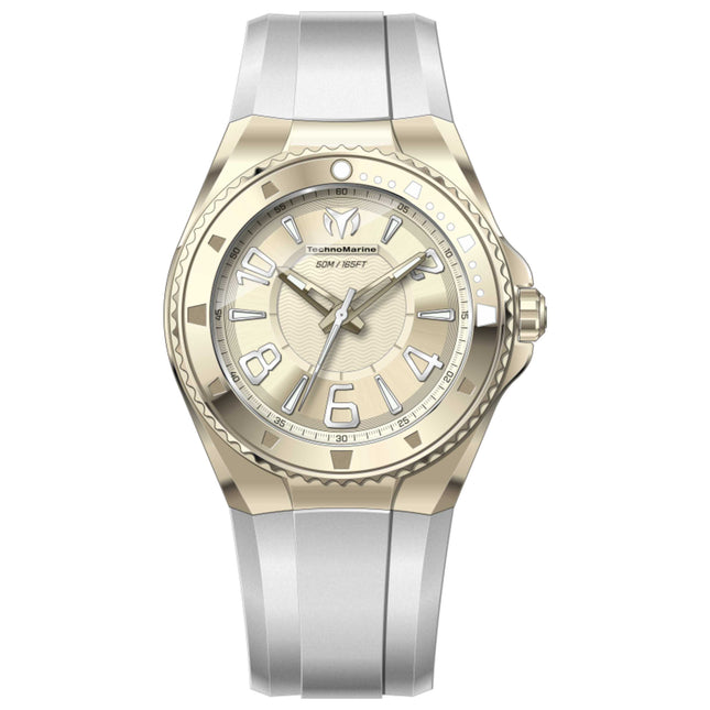 TechnoMarine Lusso Mare Men's Watch Stainless Steel Case Silicone Strap Quartz
