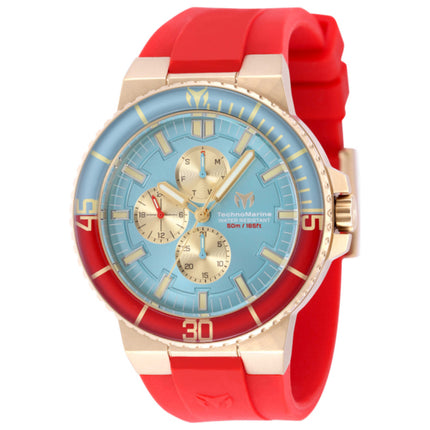 TechnoMarine La Pelagia Men's Watch Stainless Steel Case Silicone Strap Quartz