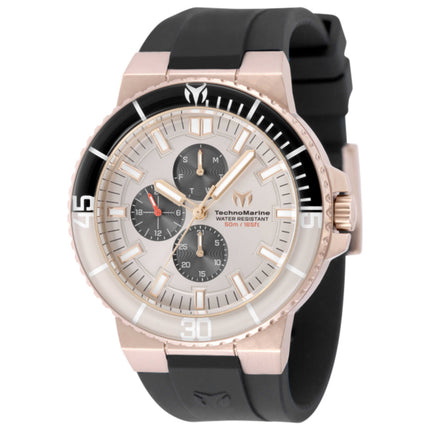 TechnoMarine La Pelagia Men's Watch Stainless Steel Case Silicone Strap Quartz
