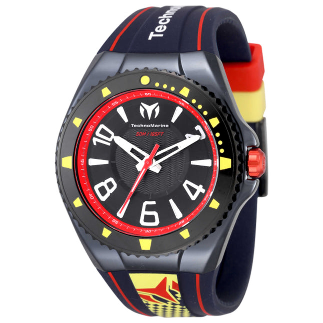 TechnoMarine Racing Legends Men's 44mm Watch Stainless Steel Silicone Strap