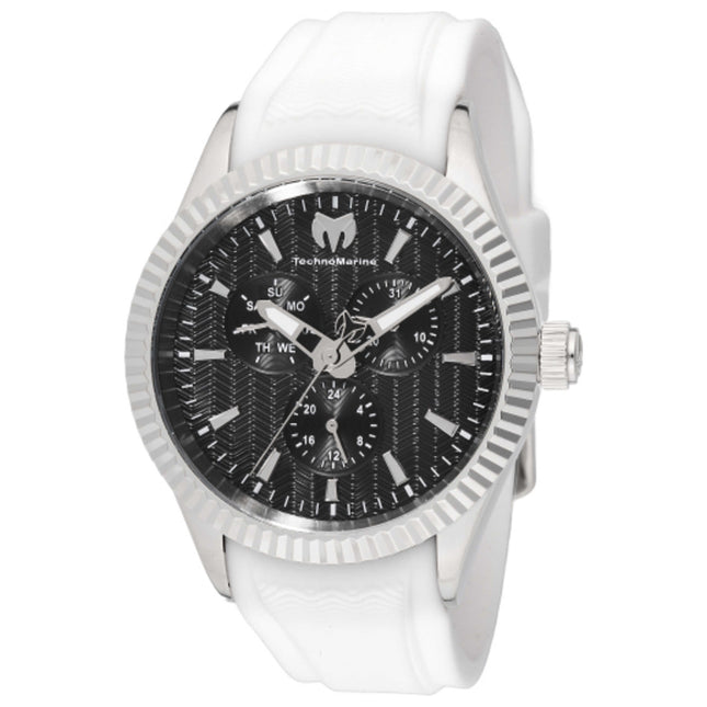 TechnoMarine Men's Cruise Watch Stainless Steel Case Silicone Strap Quartz Movement