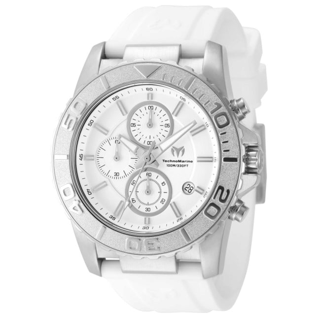 TechnoMarine Sea Grace Men's Watch Stainless Steel Case 42mm Silicone Strap Quartz Movement