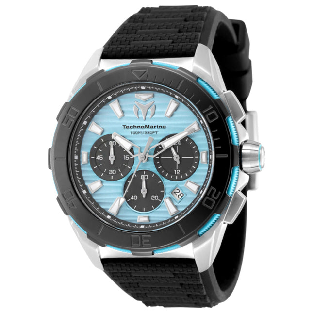 TechnoMarine Seven Seas Men's Watch Stainless Steel Case Silicone Strap Quartz Movement