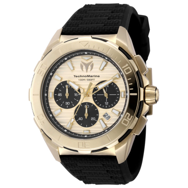 TechnoMarine Seven Seas Men's Watch 44mm Stainless Steel Silicone Strap Quartz