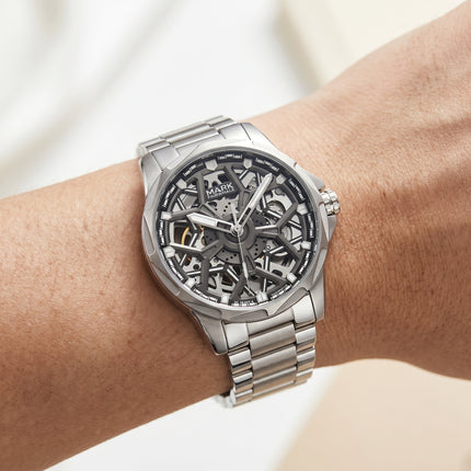 Mark Fairwhale FW-6800 AURENX - Men’s Semi-Skeleton Automatic Stainless Steel Watch