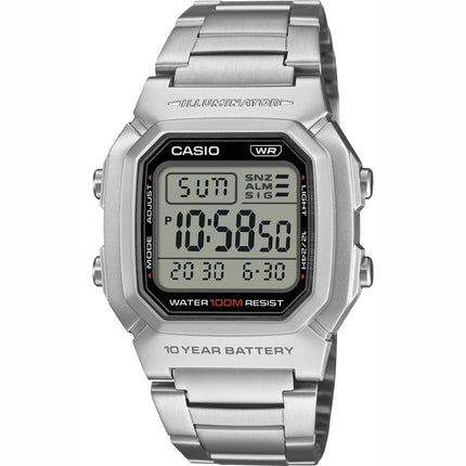 CASIO Men's Illuminator Steel Build 100m Watch W-800HD-1AVEF