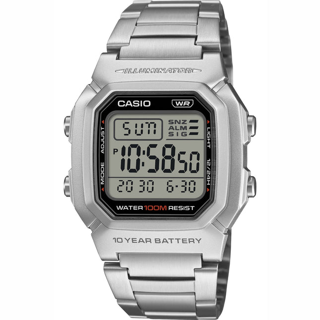 CASIO Men's Illuminator Steel Build 100m Watch W-800HD-1AVEF