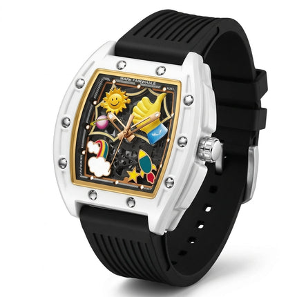Mark Fairwhale FW-6930 GRAFFYRON - Men’s Skeleton Automatic Street Art Watch